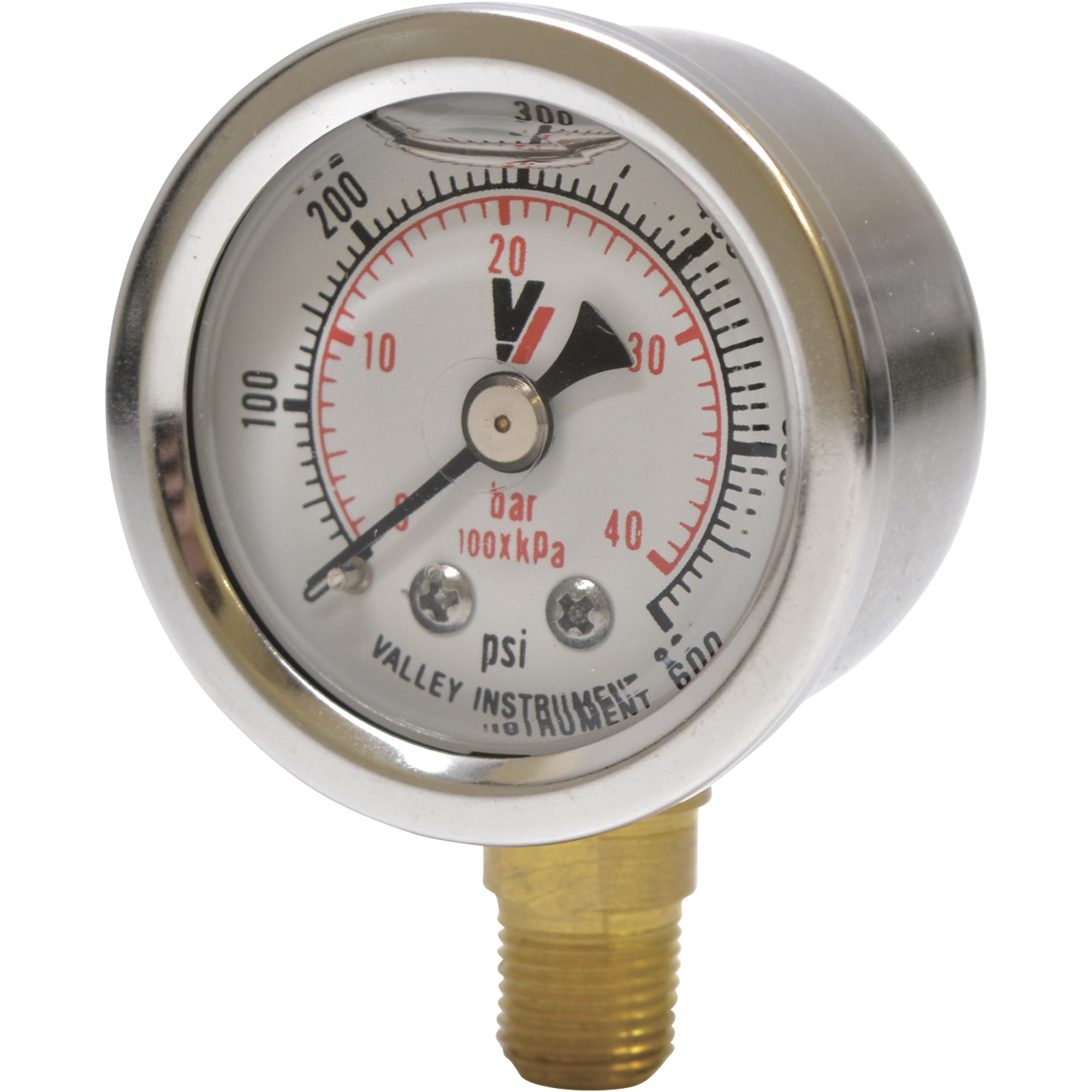Valley Instrument, 0-600 PSI, 1.5in.LIQUID GAUGE, Min. Operating Pressure 0 PSI, Max. Operating Pressure 600 PSI